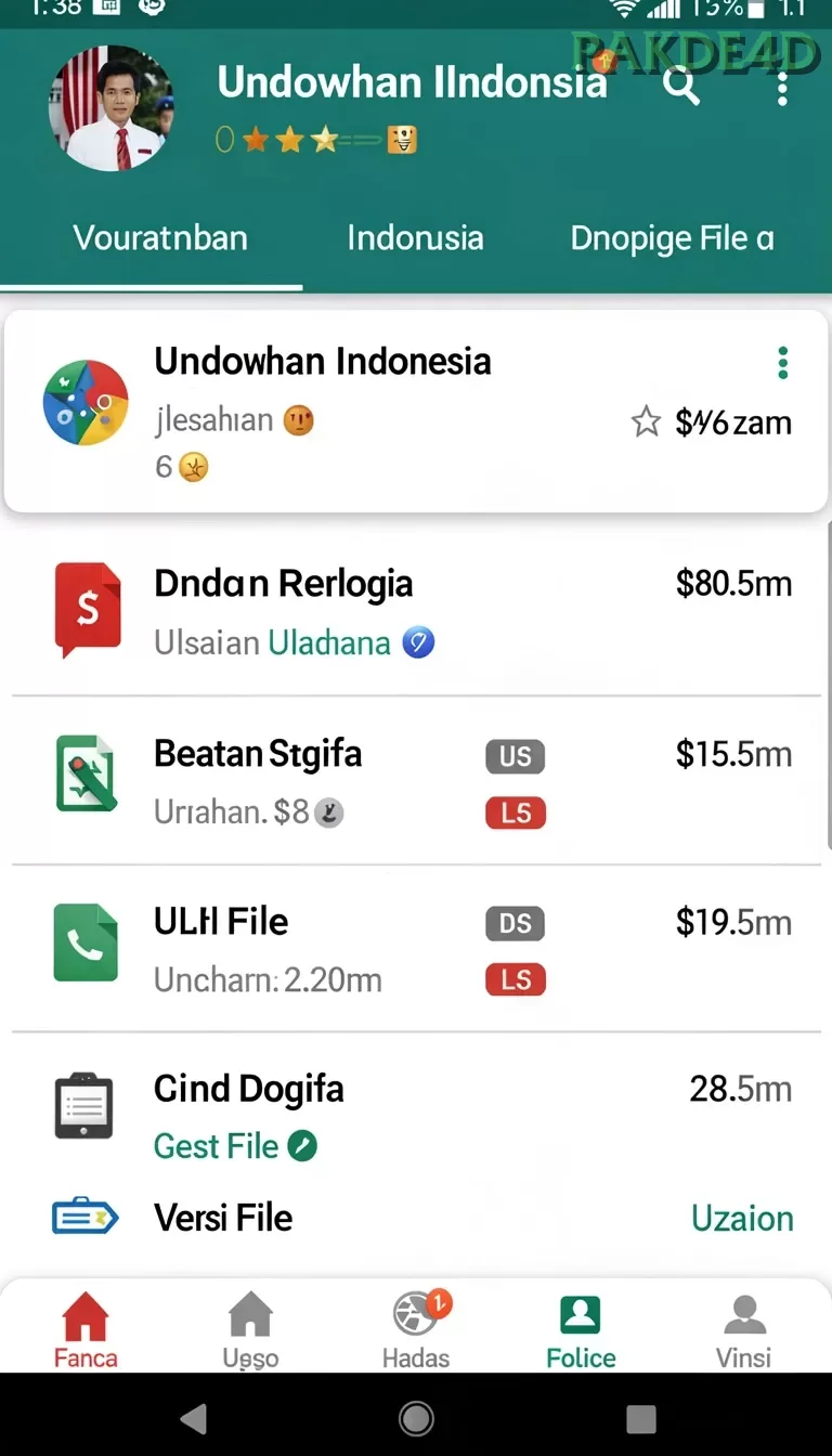 Cuplikan layar LOVE678 — menu navigasi