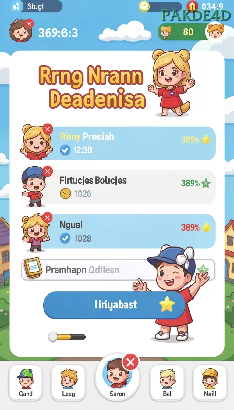 Cuplikan layar DORA77 — aktivitas