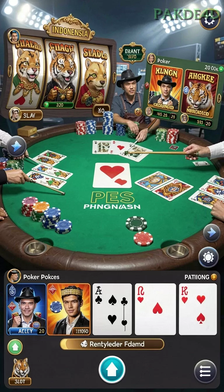 Cuplikan layar DAN777 — menu navigasi
